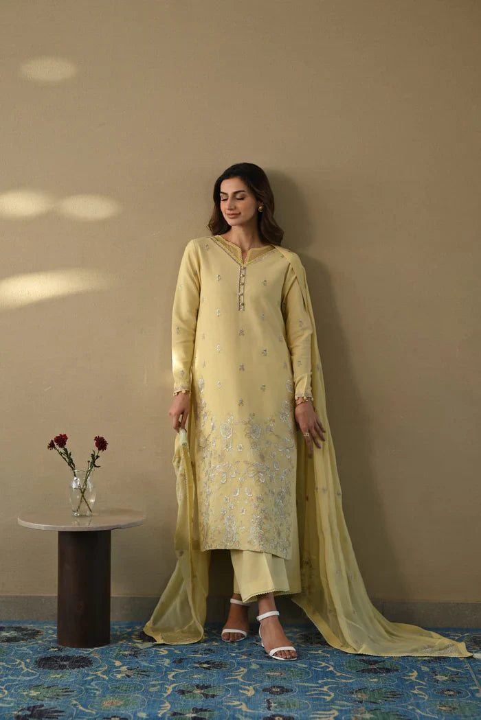 BUTTER YELLOW LUXURY 3PCS SET (NPA3-25401)