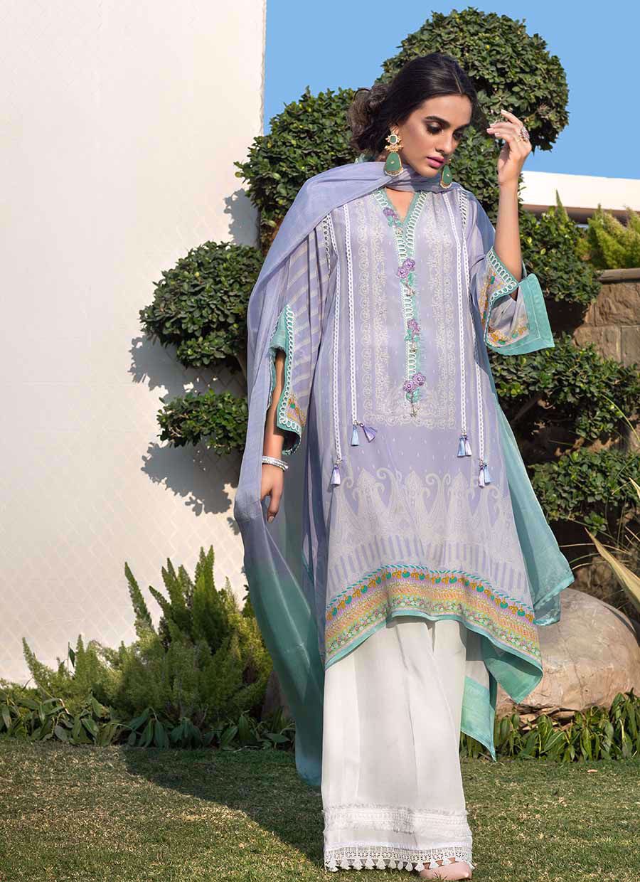 HUNZA LUXE CREPE SILK SHIRT AND DUPATTA