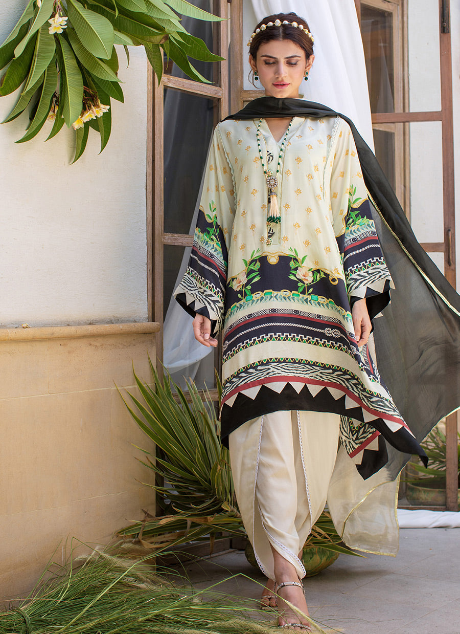 KIERA CREPE TUNIC AND SILK DUPATTA