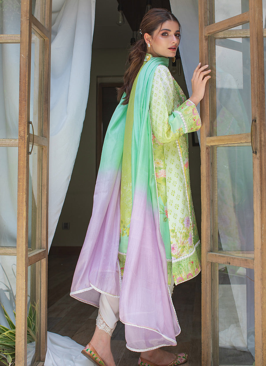 RAINFOREST RAW SILK SHIRT AND DUPATTA