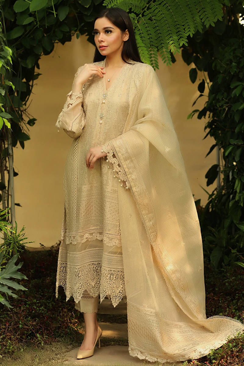 CHIKANKARI GOLD WITH DUPATTA