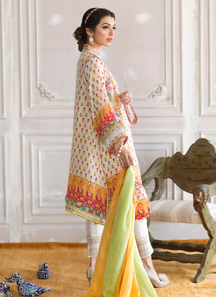 DAHLIA CREPE TUNIC AND SILK DUPATTA