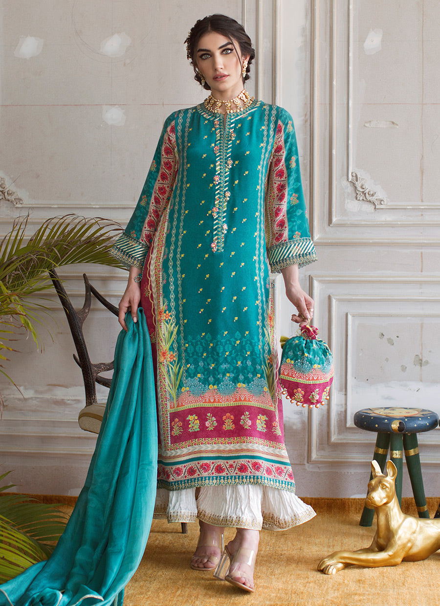 BERYL CREPE TUNIC AND SILK DUPATTA