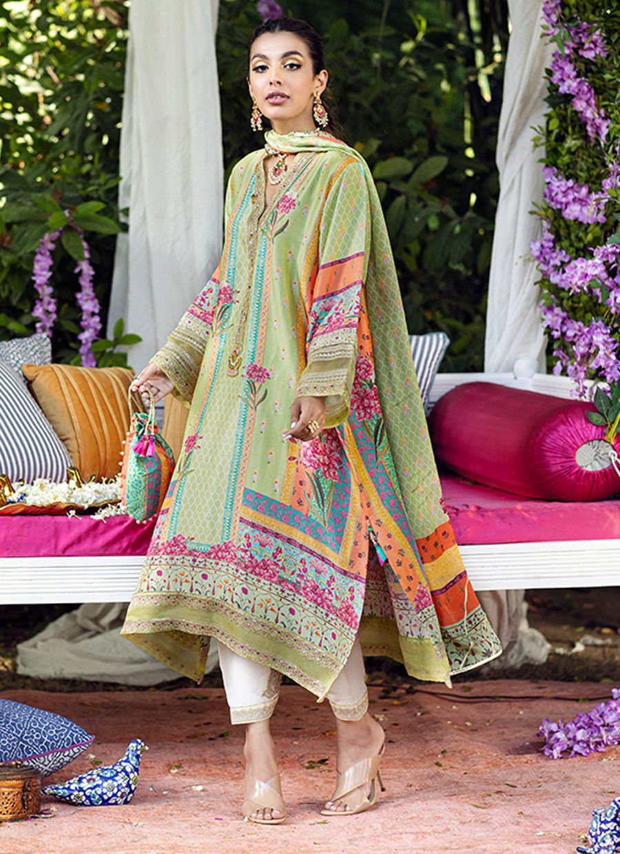 ERINA LIME SHIRT AND DUPATTA