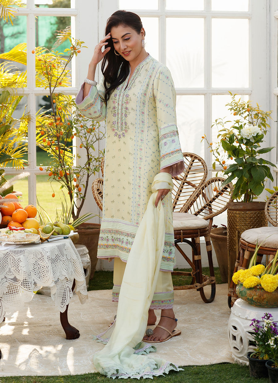 LALINE LEMON SHIRT AND DUPATTA