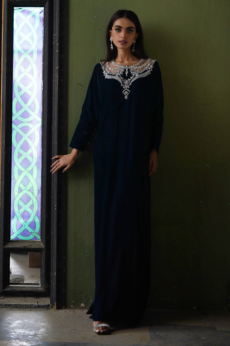 DIAMONTEE VELVET KAFTAN