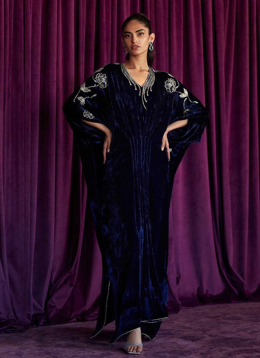 NICOLE NAVY KAFTAN