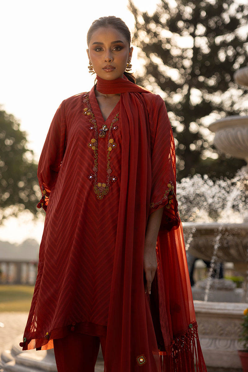 Rust Tribal With Shalwar