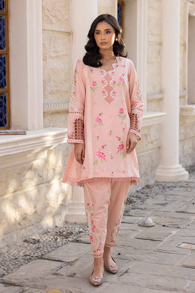 Pink Rose With Shalwar