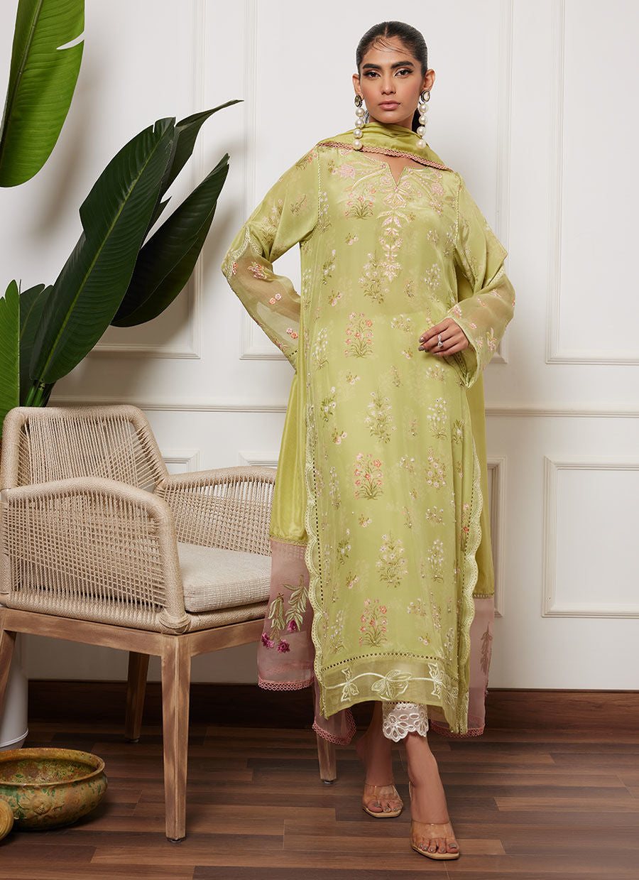 SAFIYA KIWI SHIRT AND DUPATTA