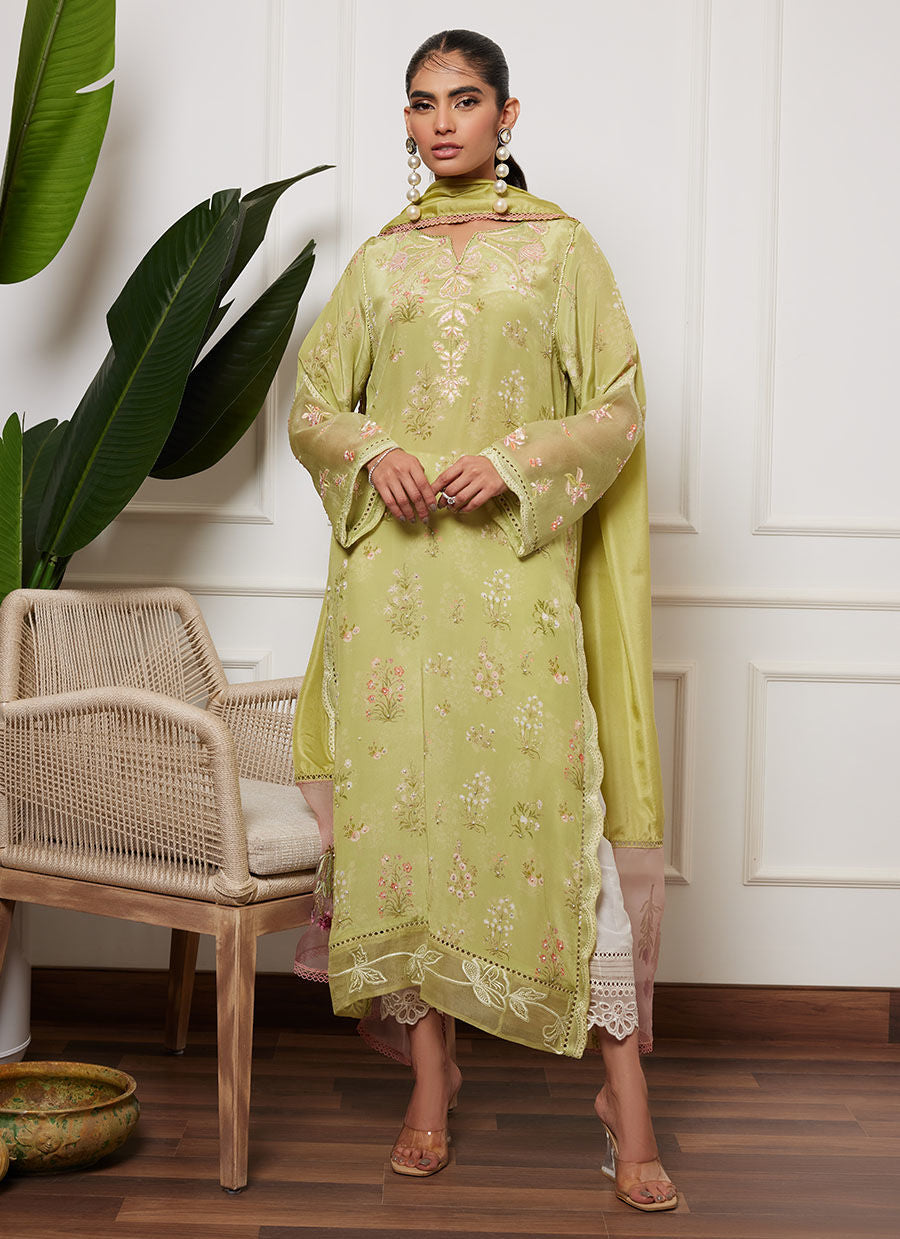 SAFIYA KIWI SHIRT AND DUPATTA