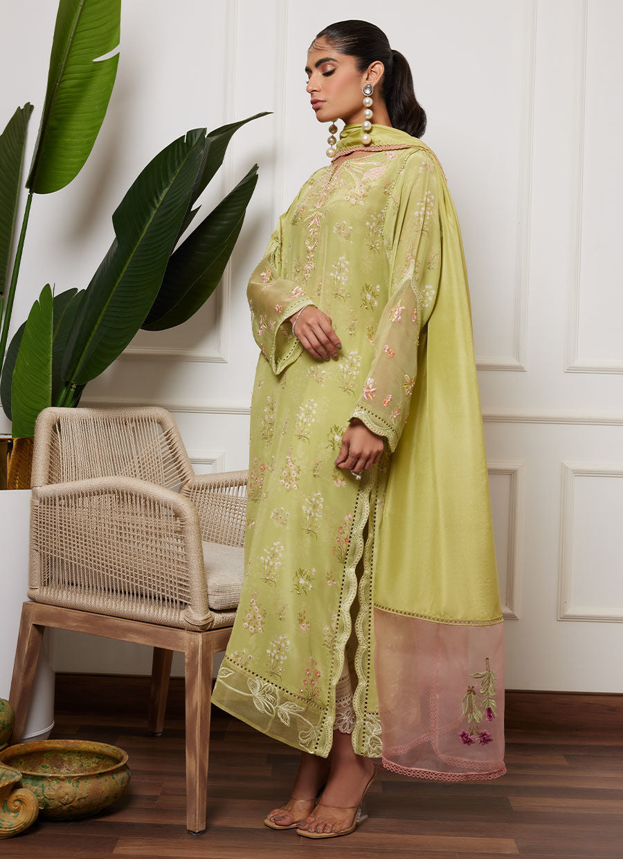 SAFIYA KIWI SHIRT AND DUPATTA