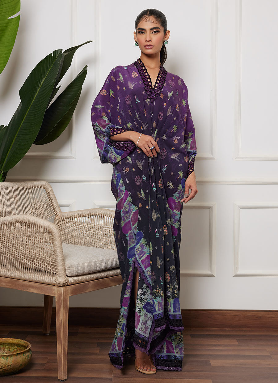 CHIONE AUBERGINE KAFTAN