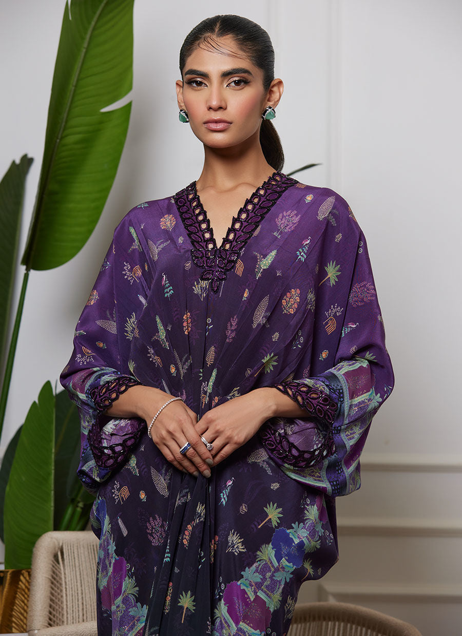 CHIONE AUBERGINE KAFTAN