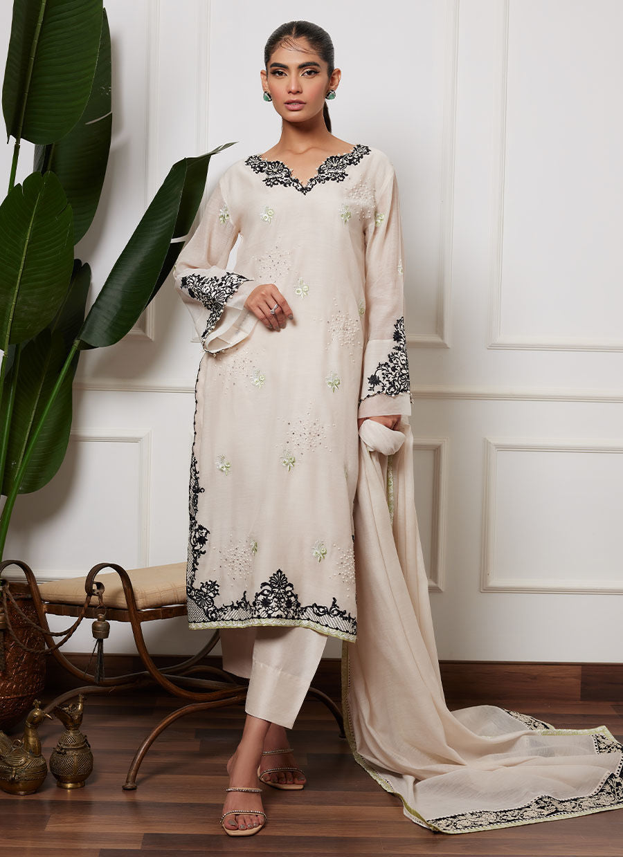 SHANI IVORY SHIRT AND DUPATTA