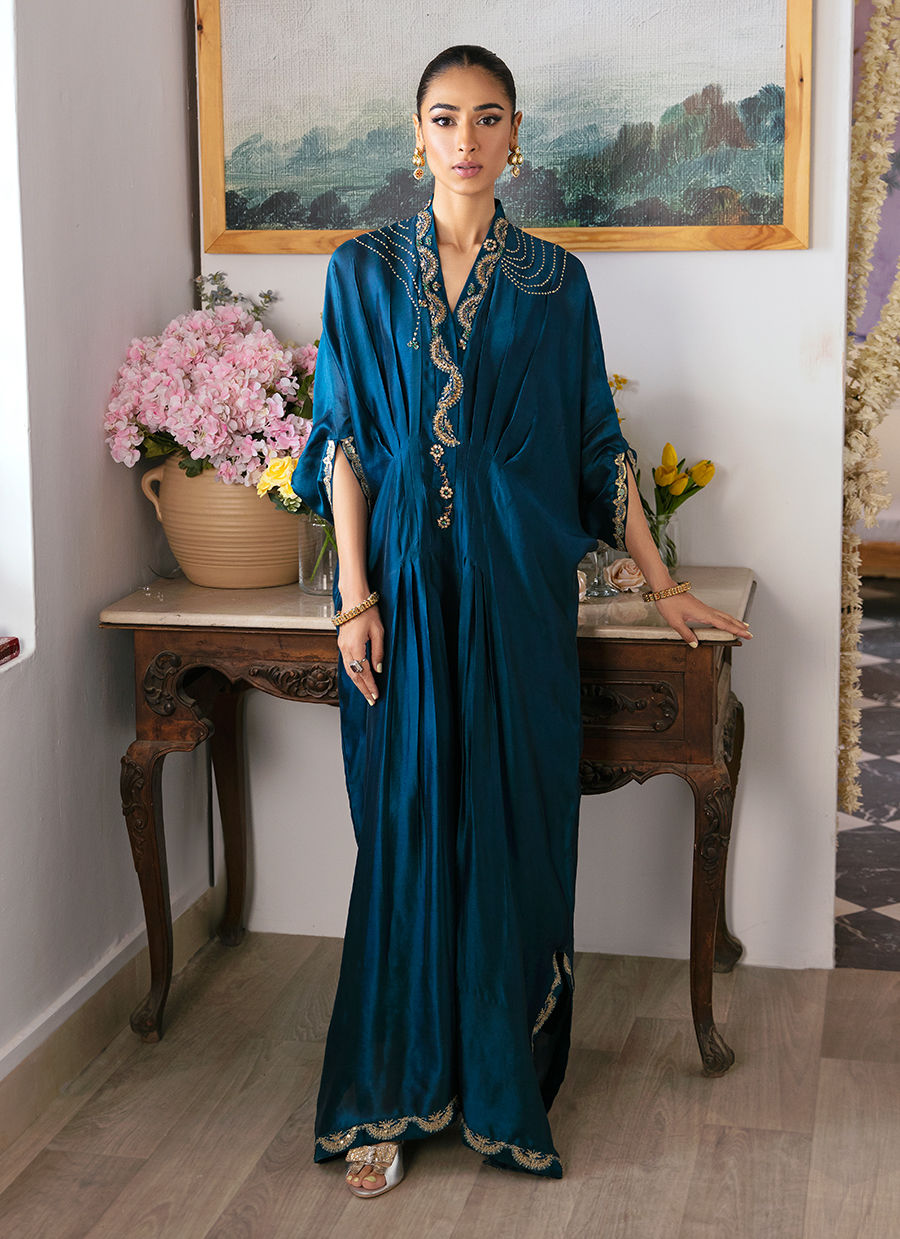 NAMI TEAL KAFTAN