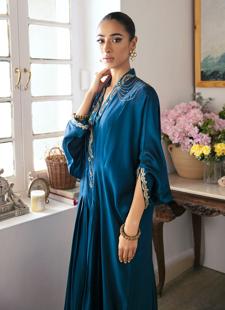 NAMI TEAL KAFTAN