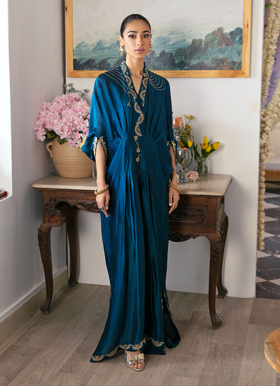 NAMI TEAL KAFTAN