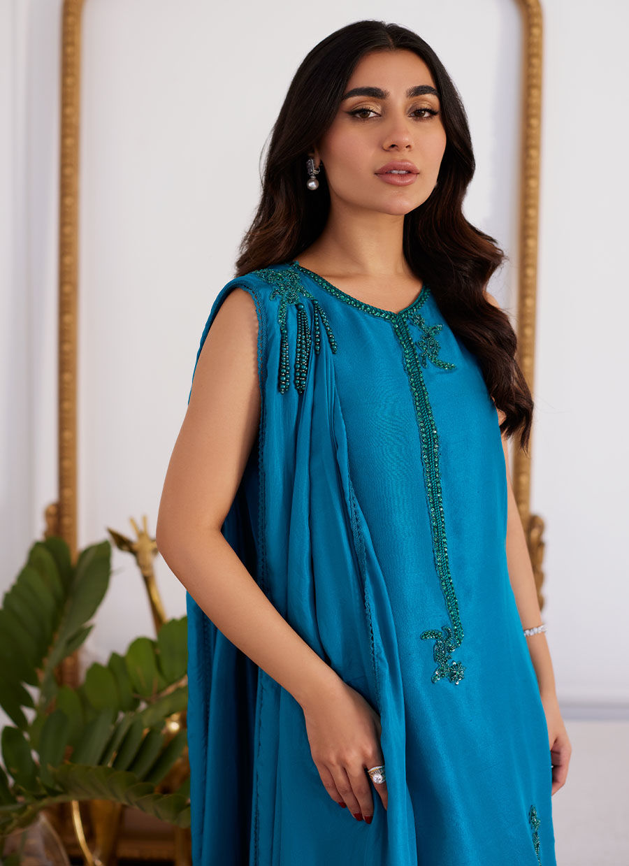 LILOU RAW SILK SHIRT WITH DUPATTA