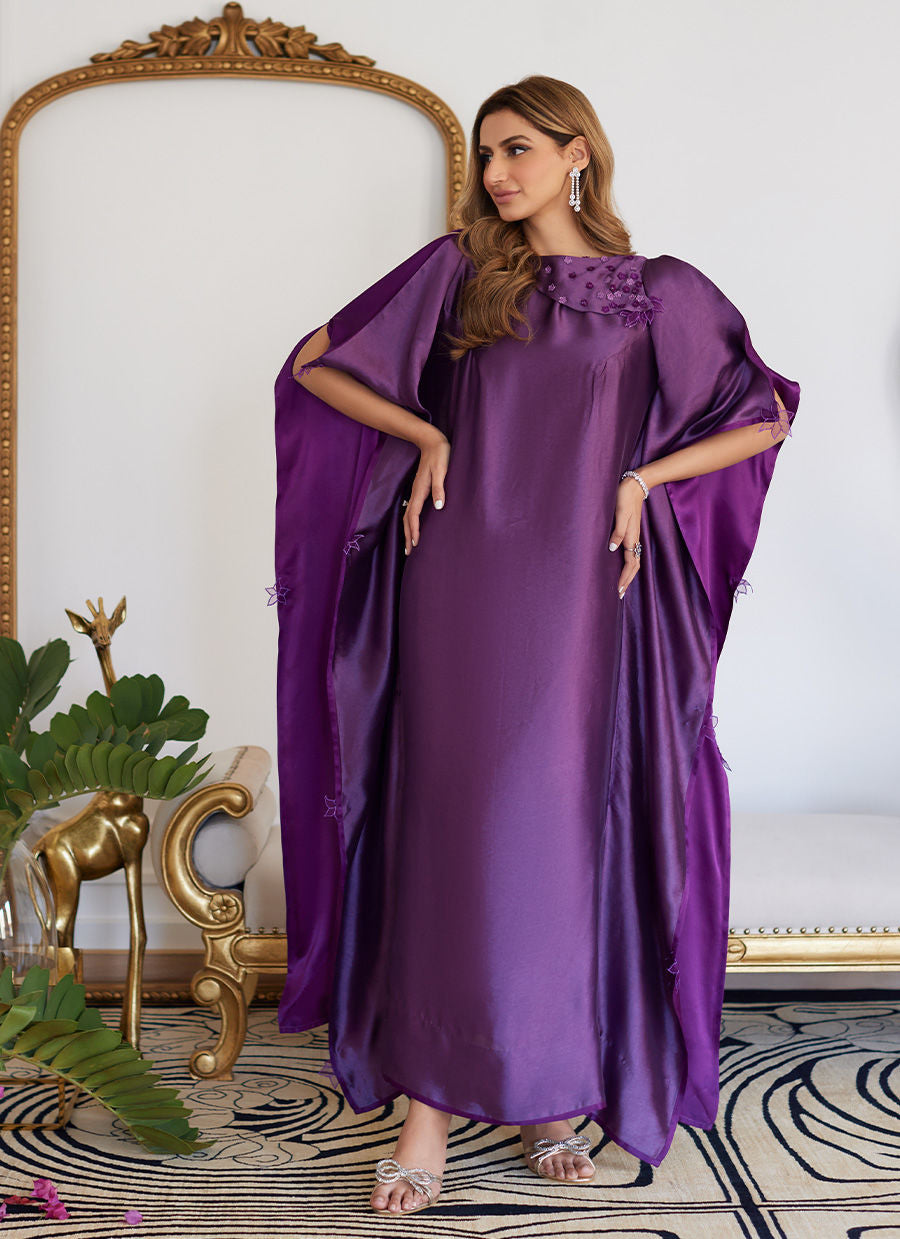 MAYLONE SPARKLING GRAPE SHISHA SILK KAFTAN