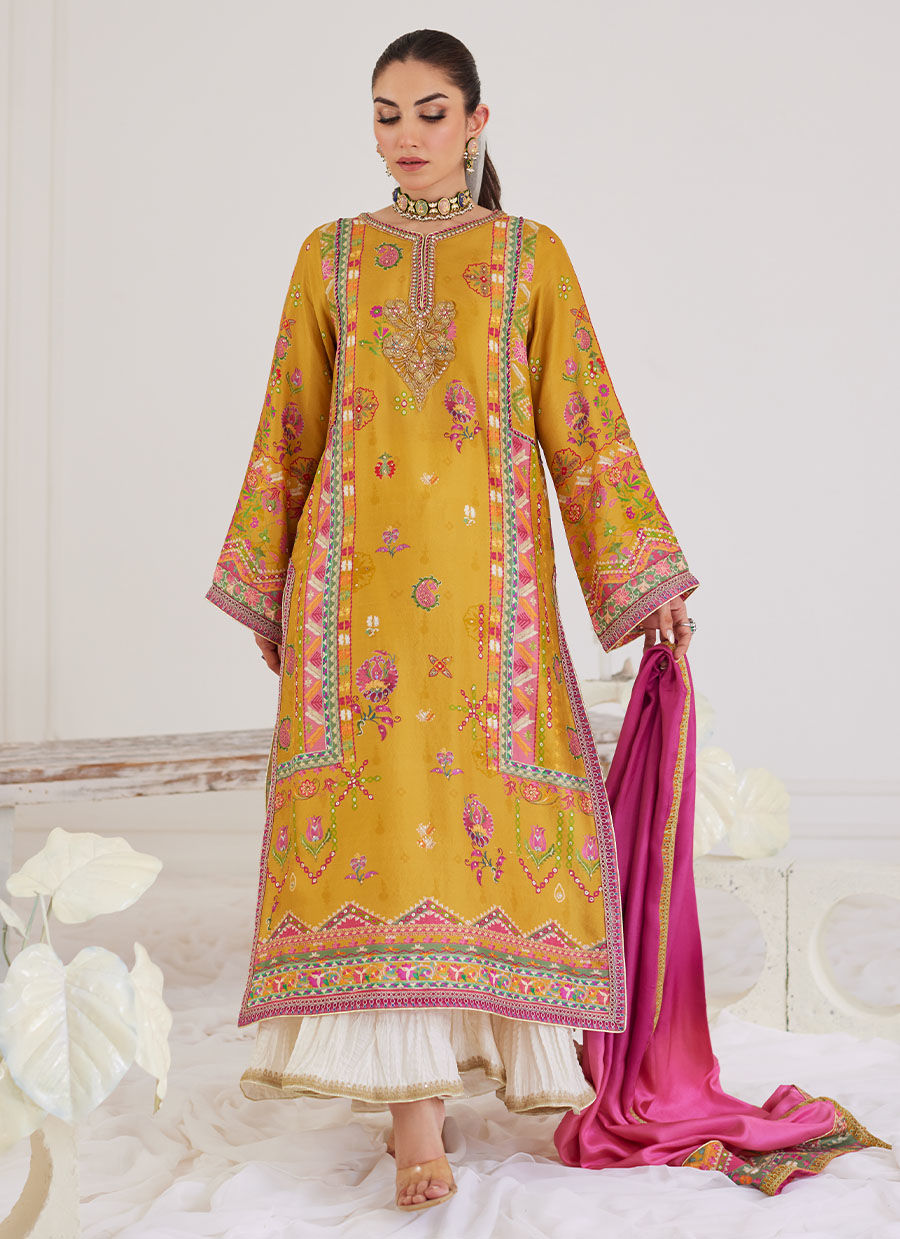 PALMIRA MUSTARD SHIRT AND DUPATTA