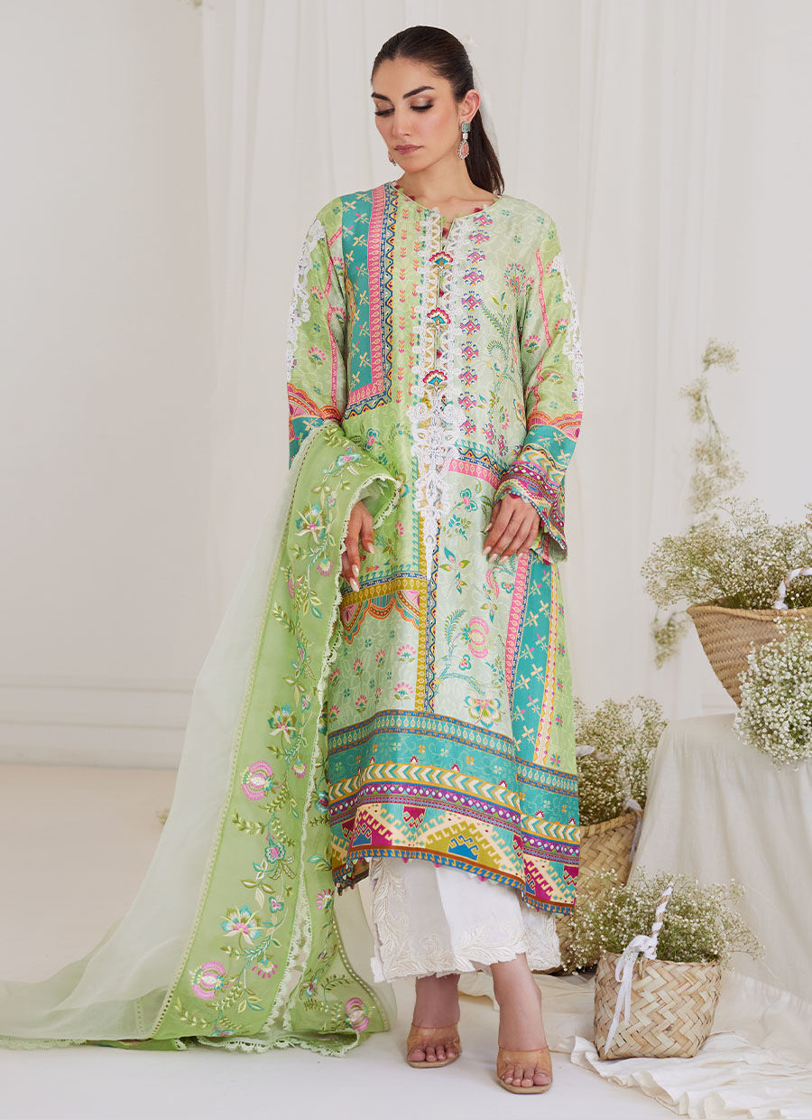 MARTA APPLE GREEN SHIRT AND DUPATTA