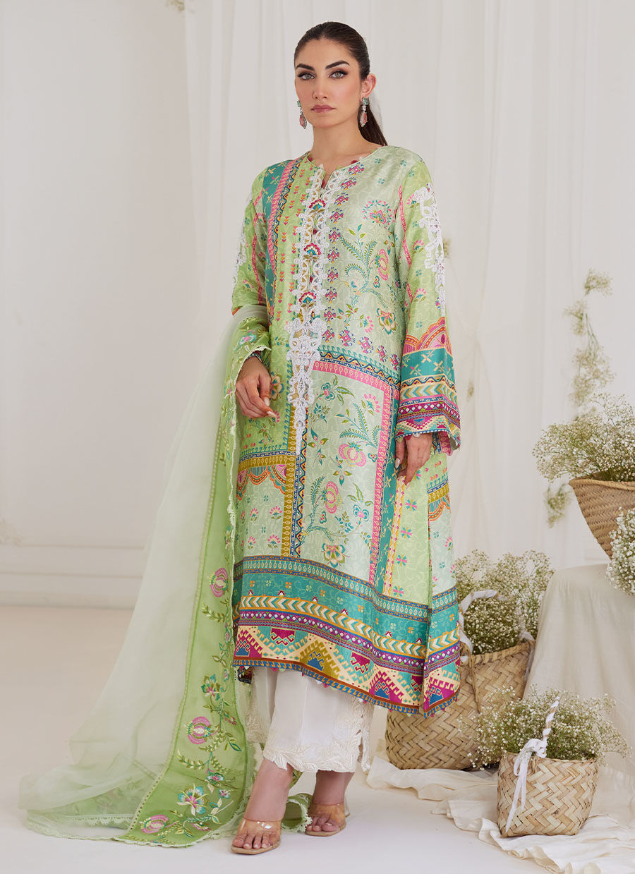 MARTA APPLE GREEN SHIRT AND DUPATTA