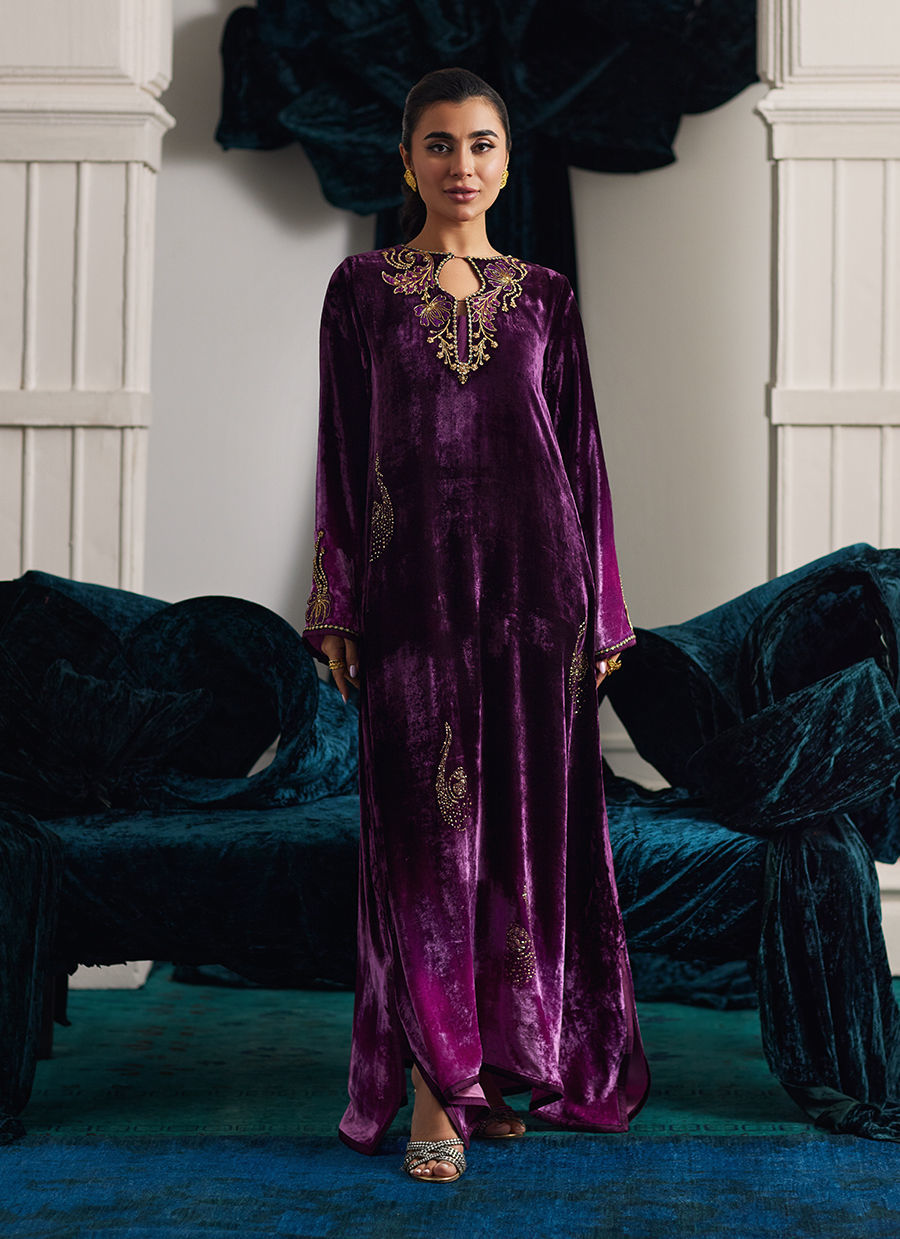 Nia Ombre Velvet Kaftan