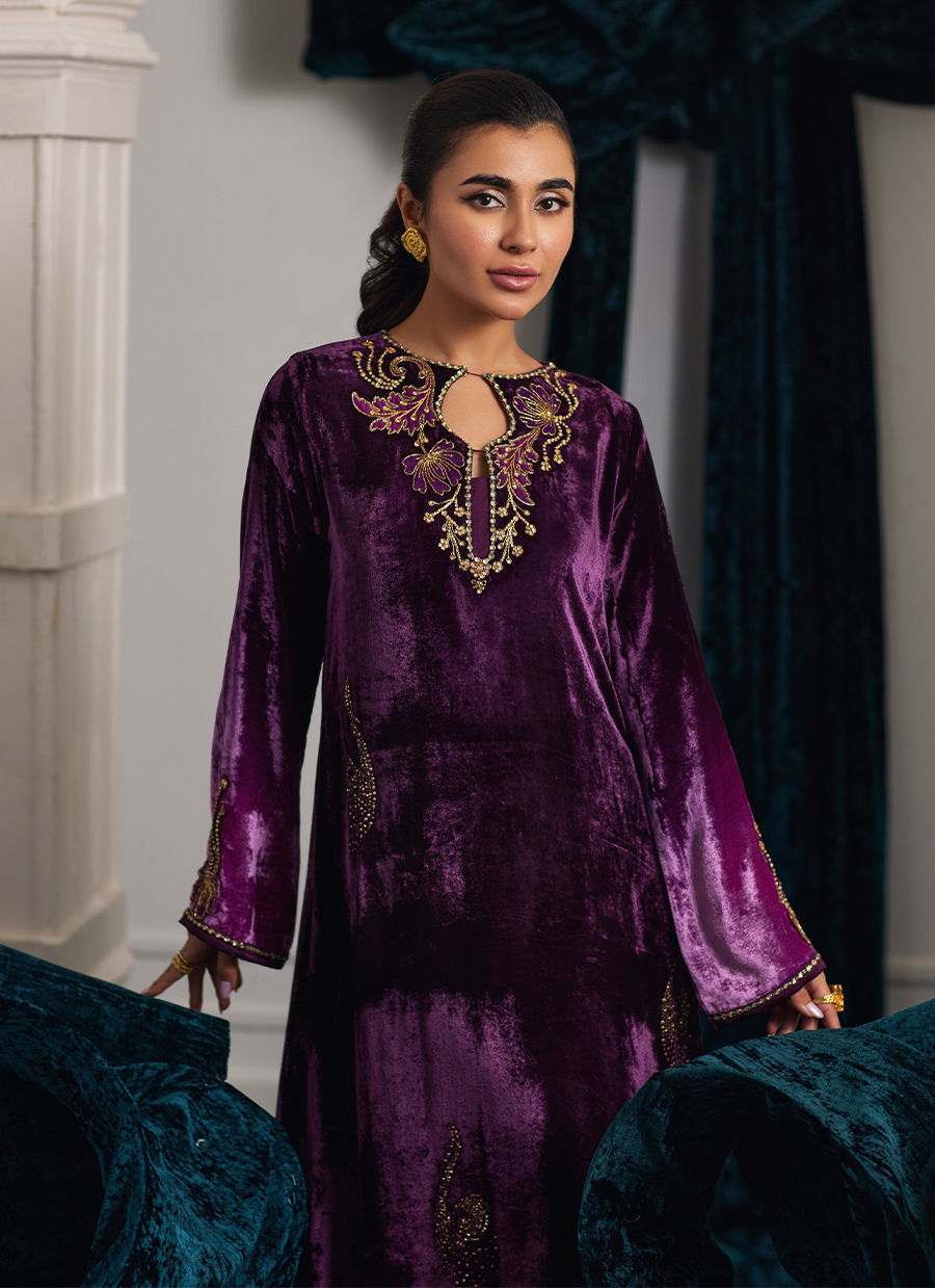 Nia Ombre Velvet Kaftan