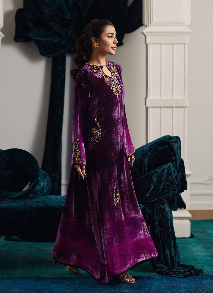 Nia Ombre Velvet Kaftan