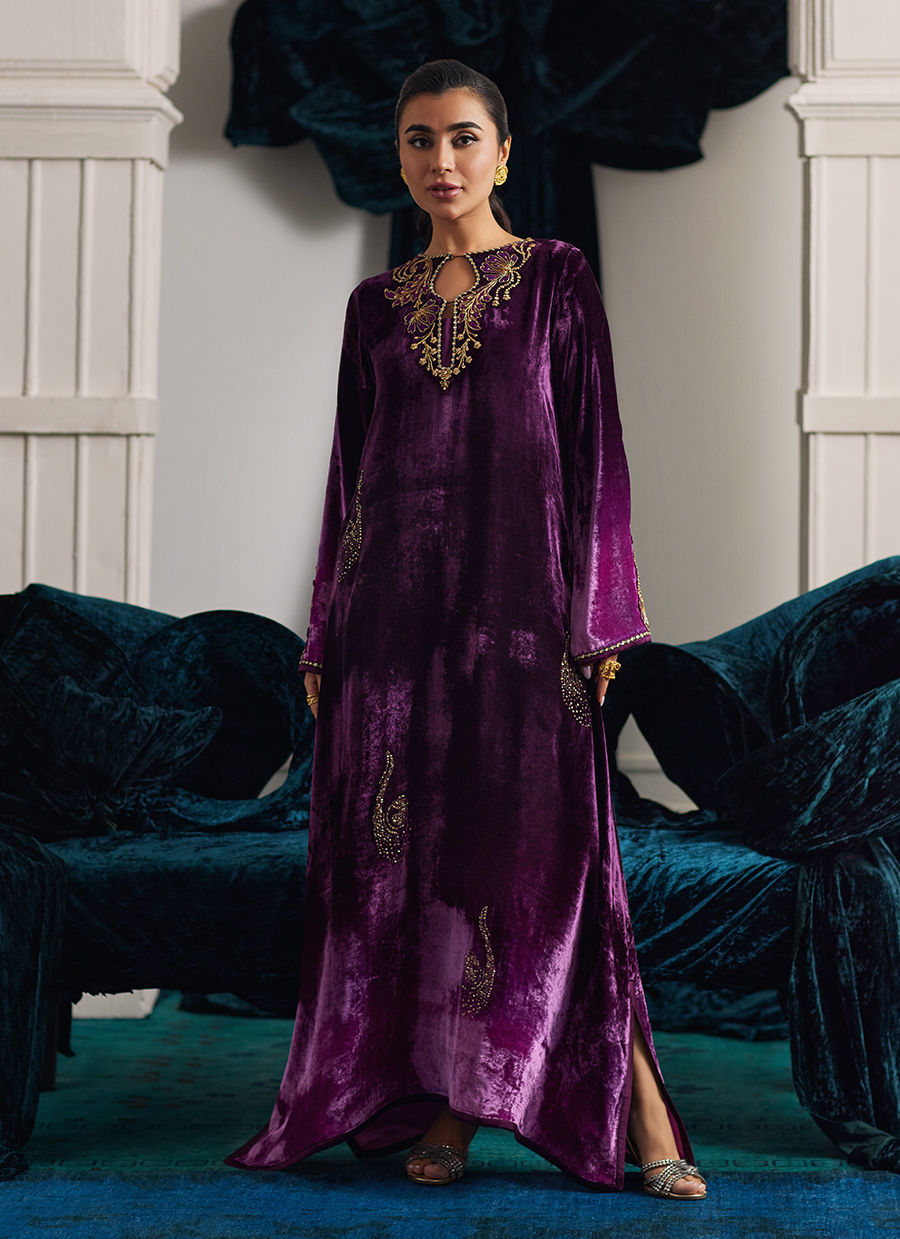 Nia Ombre Velvet Kaftan