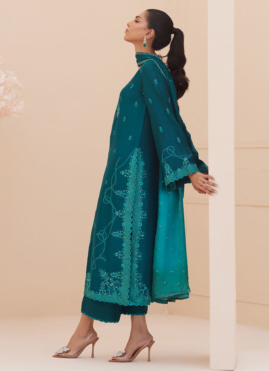 Evel Emerald Shirt and Dupatta