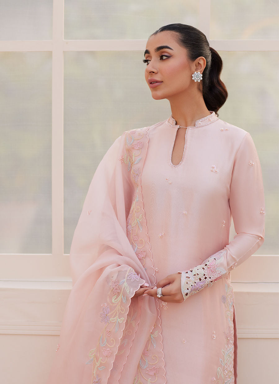 Aurora Pastel Pink Shirt and Dupatta