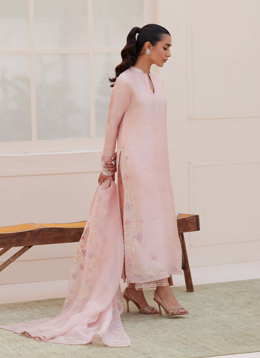 Aurora Pastel Pink Shirt and Dupatta