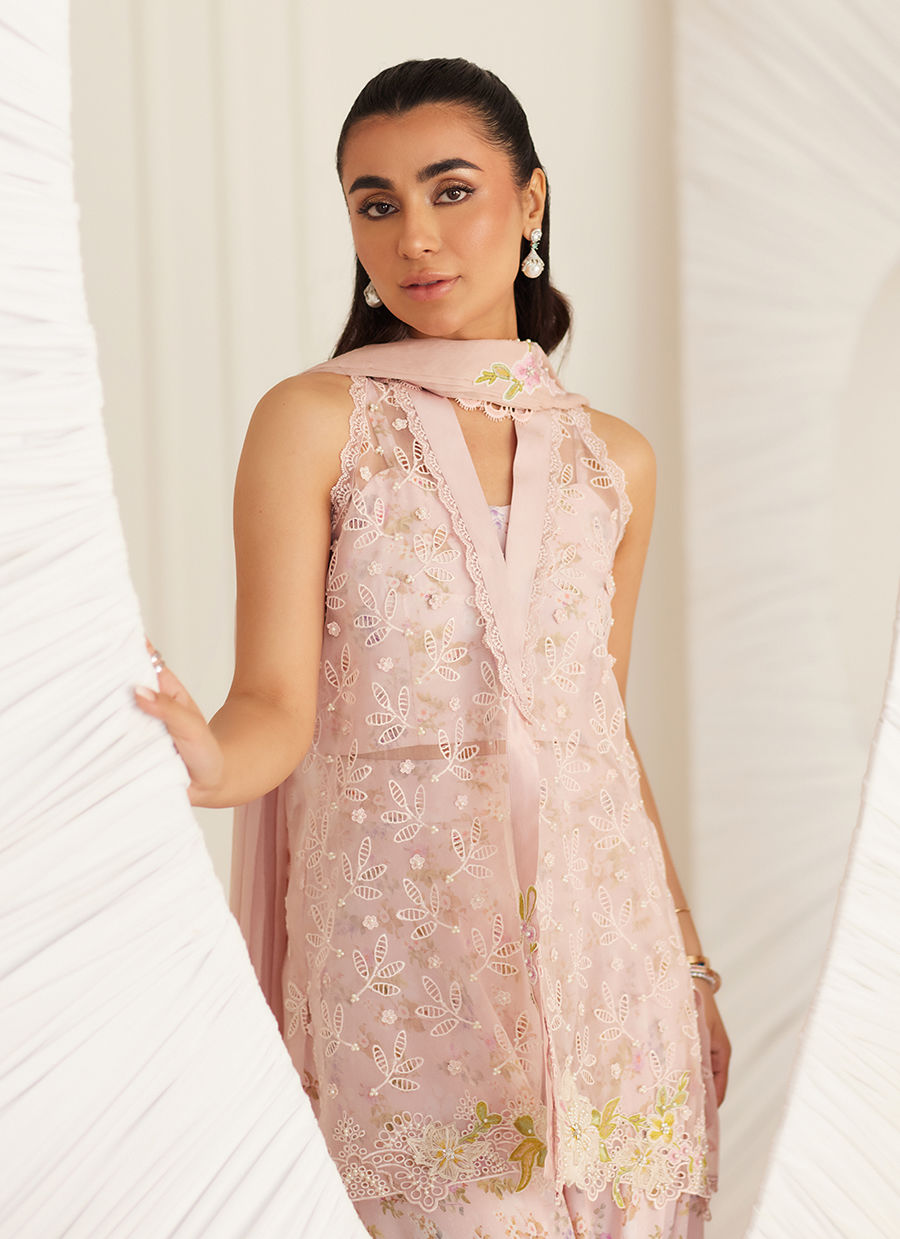 Kyma Blush Organza Jacket and Bustier