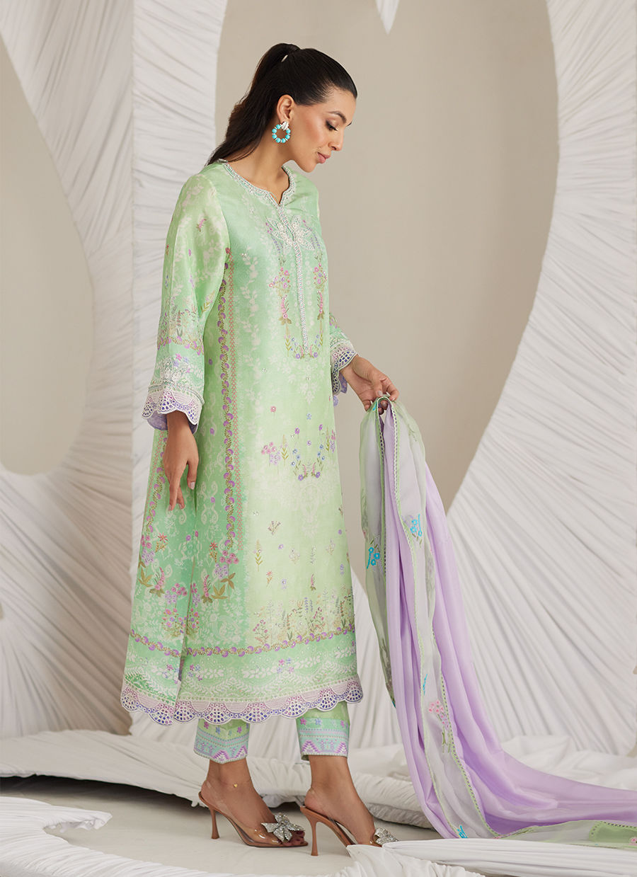 Felice Aqua Shirt and Dupatta