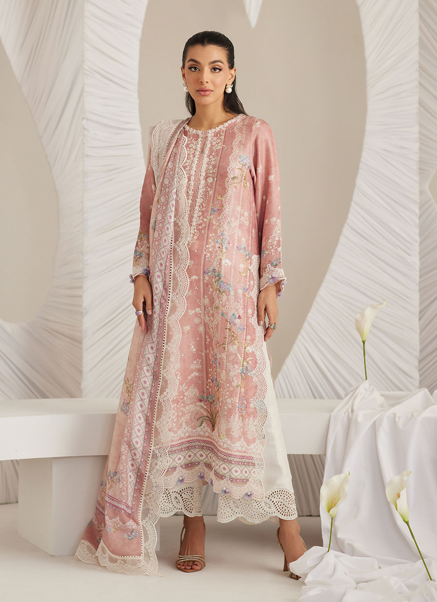 Elara Blush Shirt and Dupatta