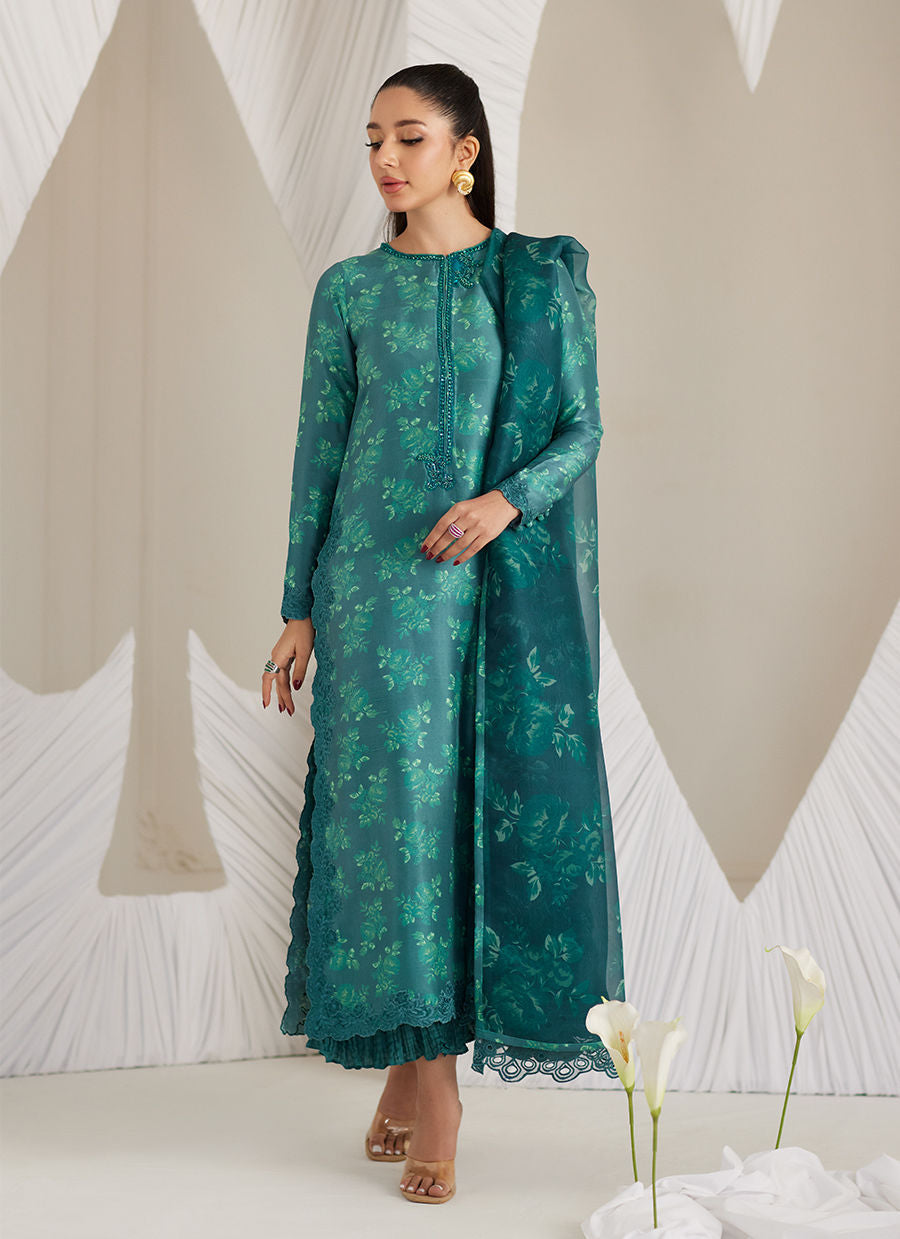 Camilla Emerald Shirt and Dupatta