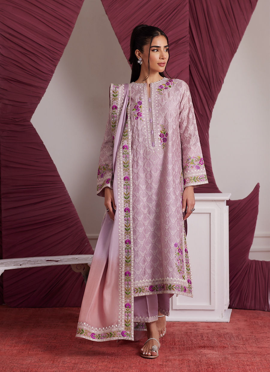 Rosa Mauve Shirt And Dupatta