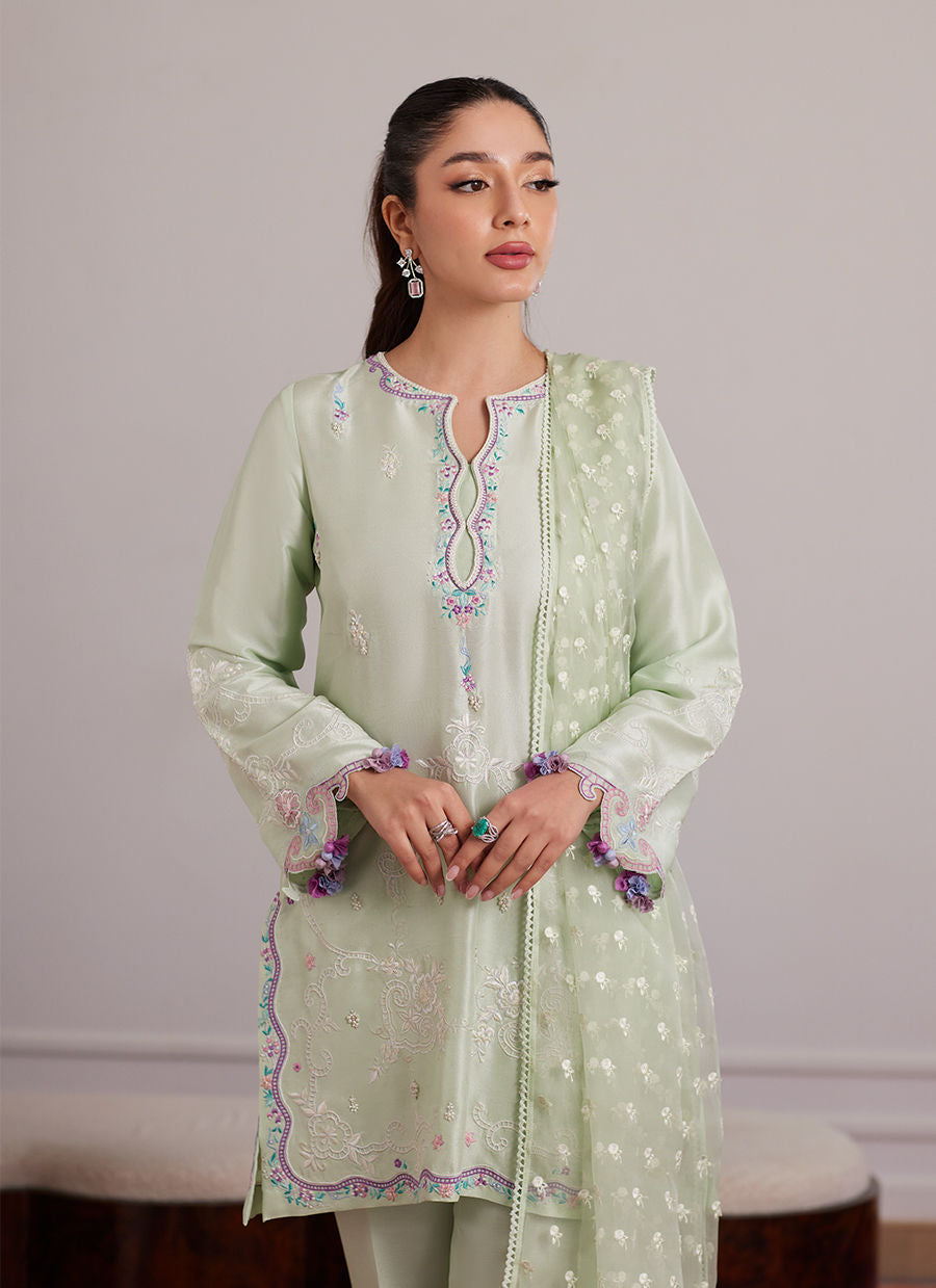 Pilar Mint Shirt And Dupatta