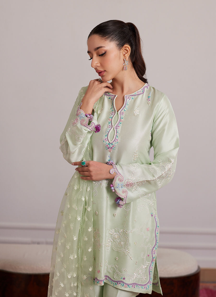 Pilar Mint Shirt And Dupatta