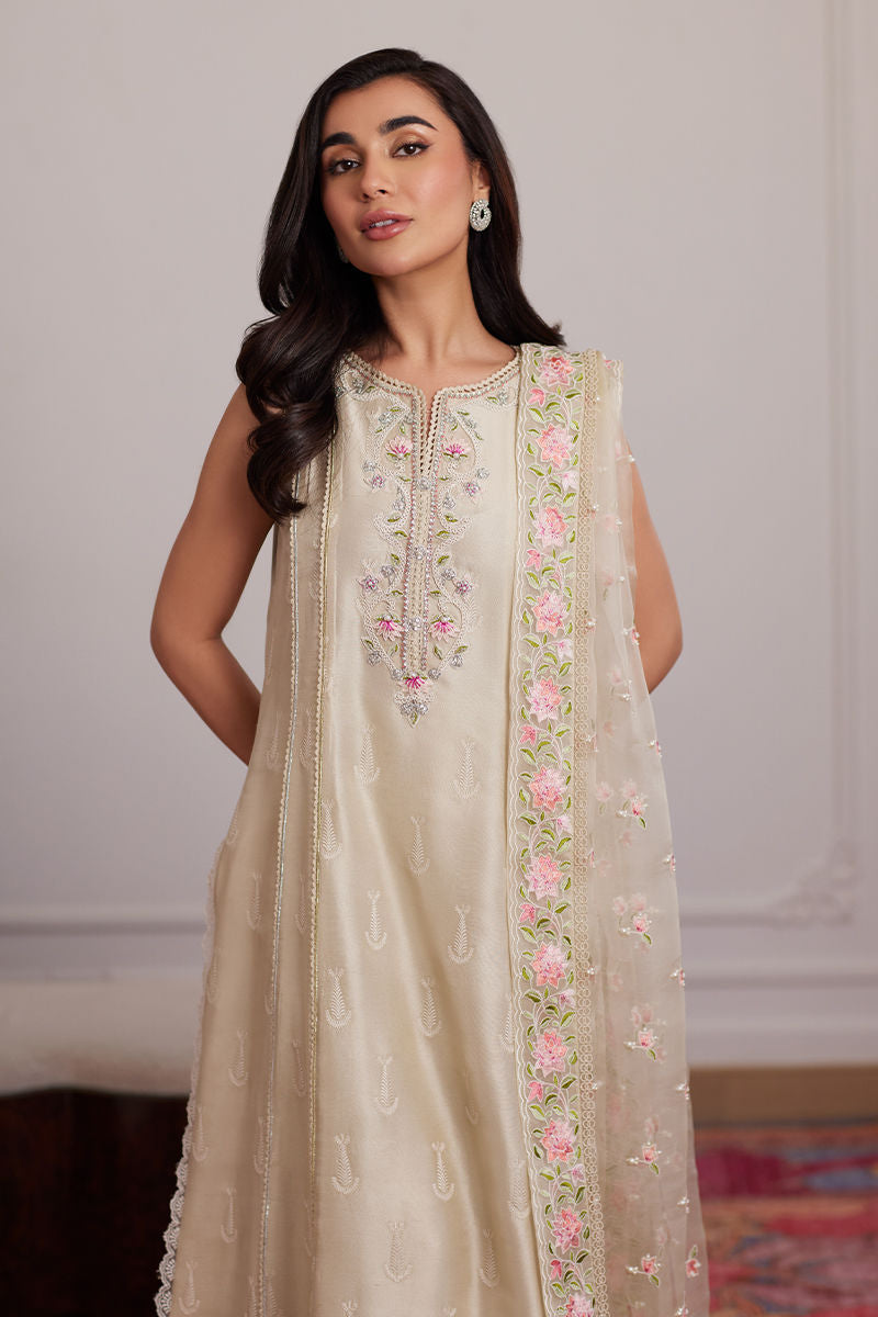 Everly Cream Shirt And Dupatta