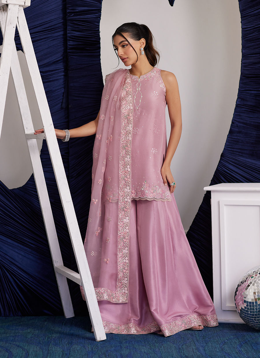 Demi Tea Rose Shirt And Dupatta