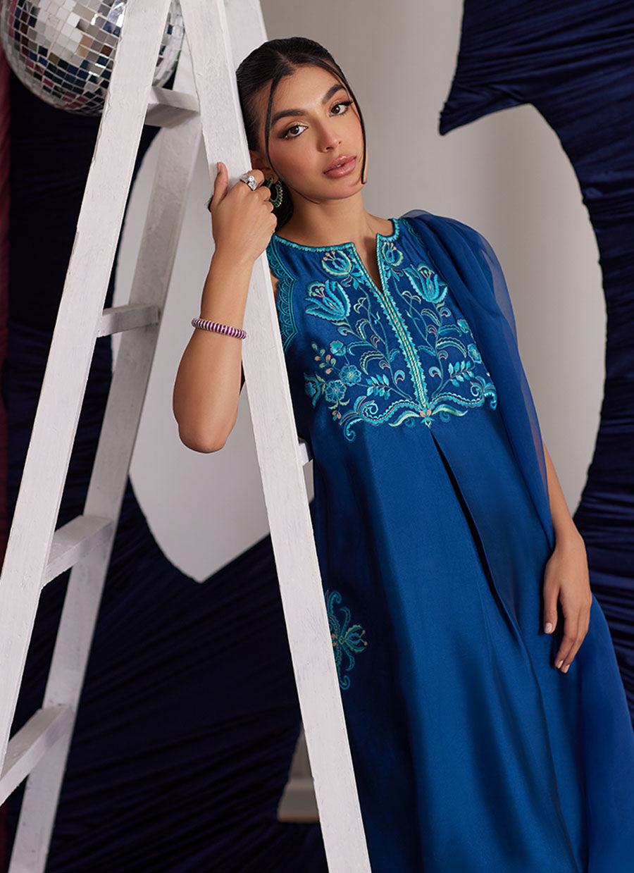 Skylar Teal Shirt And Dupatta