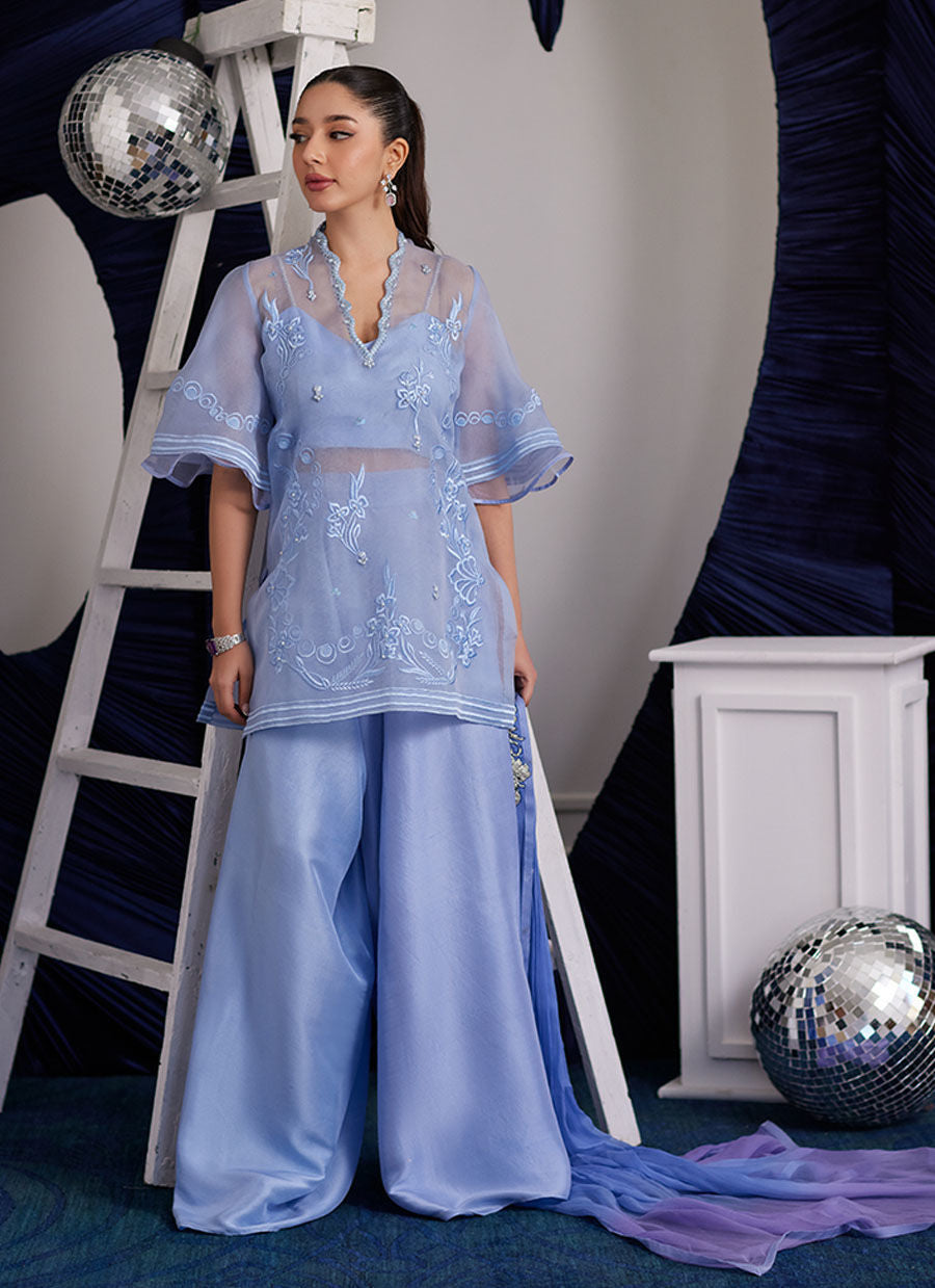 Cassie Periwinkle Shirt And Dupatta