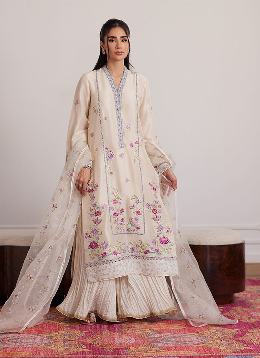 Lexie Ivory Shirt And Dupatta