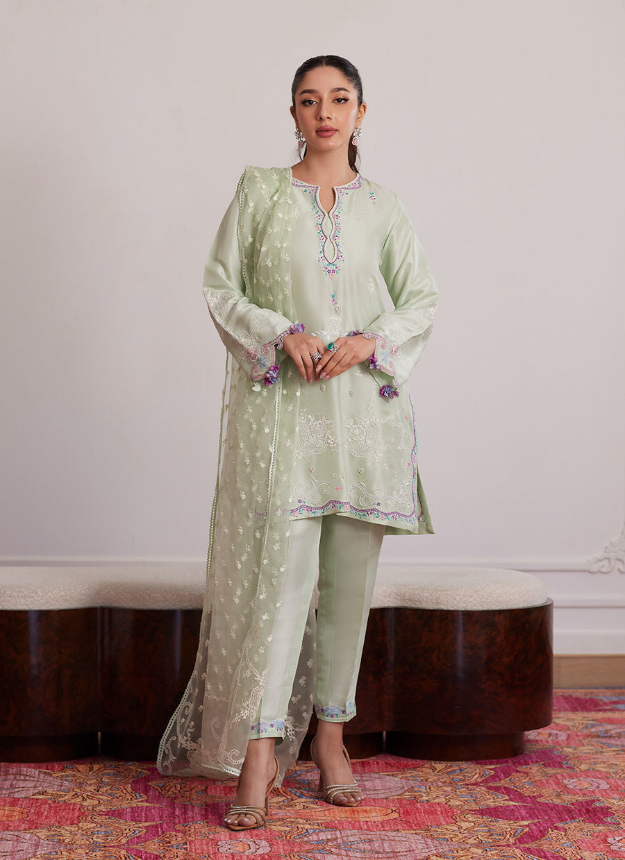 Pilar Mint Shirt And Dupatta