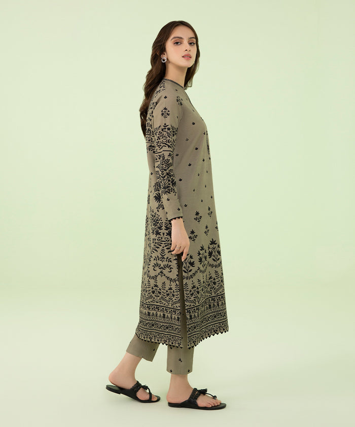 2 PIECE - PRINTED LIGHT KHADDAR SUIT 00U2TDY23V81