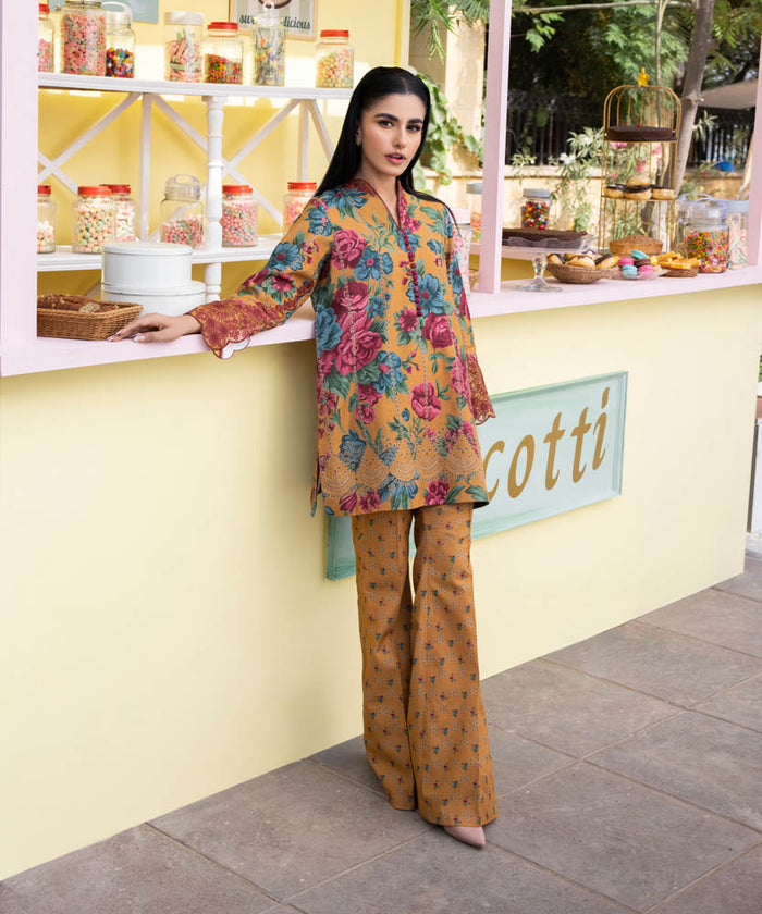 2 PIECE - EMBROIDERED ZARI KHADDAR SUIT 0U2TEDY23V88