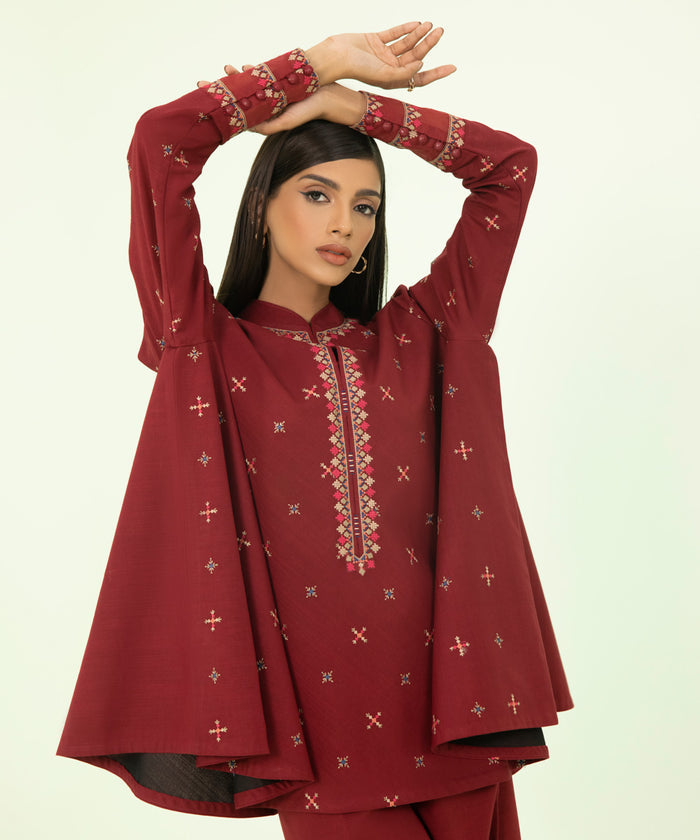 2 PIECE - EMBROIDERED KARANDI SUIT 0U2TEST23V86